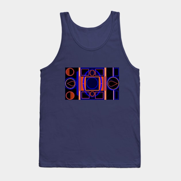 Orange and Blue Neon Tank Top by RockaBelle